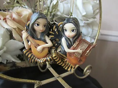 $29 • Buy Jasmine Becket-griffith Lute & Lyre Fairy Figurine Ornaments Set New In Boxes
