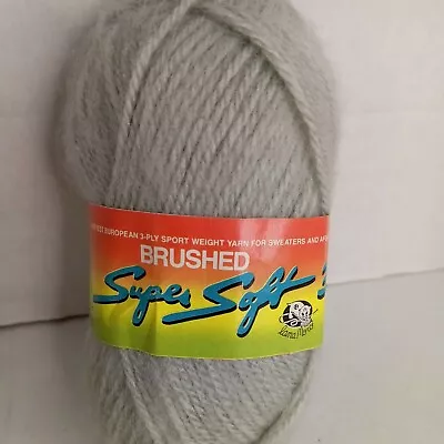 Skeins Super Soft 3 Brushed Acrylic 7930 Gray Yarn • $9.17