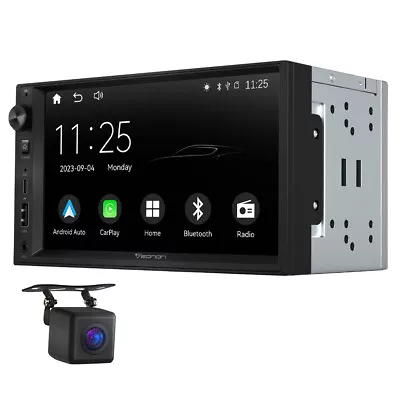 Double Din 7  Car Stereo Android/Apple Carplay Radio Touch Screen Player+ Camera • $139.97