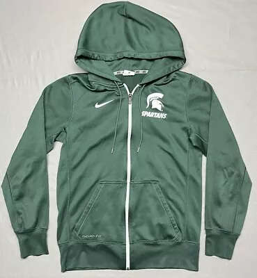 Nike Therma Fit Michigan State University Zip Up Hoodie Swoosh Logo Small EUC • $14.99