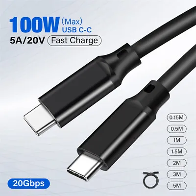 $13.59 • Buy PD 100W USB C To Type C USB3.2 Data Charger Cable Fast Charging Lead For Samsung