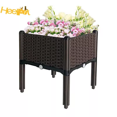 Elevated Raised Garden Bed  Vegetable Flower Planter Box Plastic Kit Grow Yard • $23.23