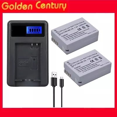 Usb Charger & Battery For Canon G1X G15 G16 SX40HS SX50HS SX60HS SX40 SX50 SX60 • $42.95