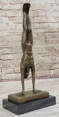 Handcrafted Gymnast Handstand Bronze Sculpture Fransisci Hot Cast Artwork Deal • $149