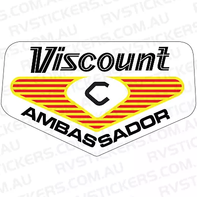 1x 340mm VISCOUNT 1970s AMBASSADOR LOGO Vintage Retro Caravan Decal • $34