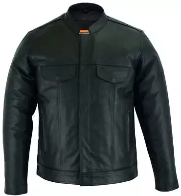 Men's Full Cut Leather Shirt With Zipper/Snap Front • $217.95