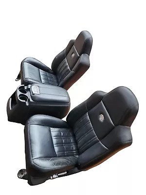 Ford HARLEY DAVIDSON Rear Bucket Seats W Console 2004 F250 F350 Super Duty BLACK • $2499