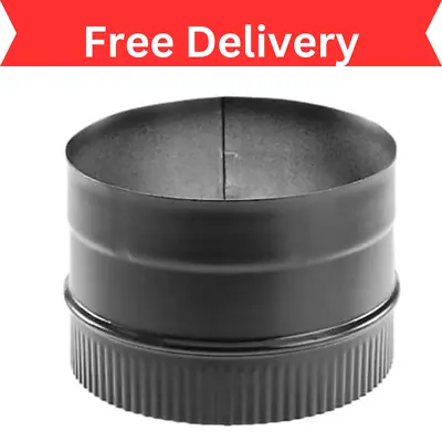 DuraBlack 6 In. Single-Wall Chimney Stove Pipe Adapter - Stove Pipe Connector • $16.93