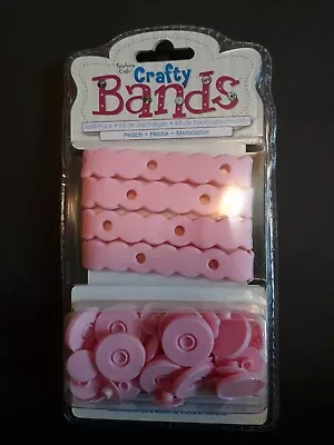 Crafty Brands Peach PINK Epiphany Crafts 4 Bracelets & 20 Snaps NIP Refill • $8.50