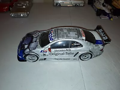 Maisto 2000 Mercedes Benz CLK-DTM Silver Marcel Tiemann 1/18 Scale Diecast • $44.99