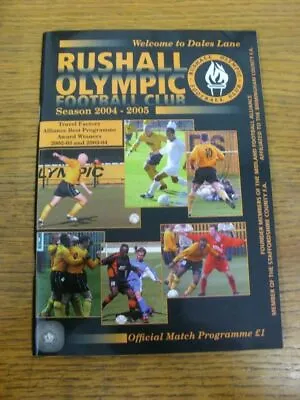 04/09/2004 Rushall Olympic V Bourne Town [FA Cup] . For UK Orders Shipping Is FR • £3.99