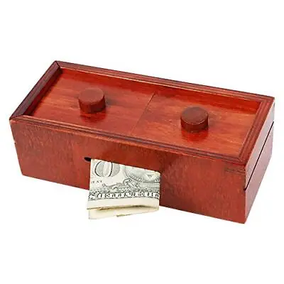 Genius Japanese Secret Puzzle Box Brainteaser Money Holder Storage Compartment • $15.23