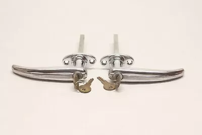 NOS 1930's 1940's Car Truck Exterior Chrome Locking Door Handle Pair Vintage • $45