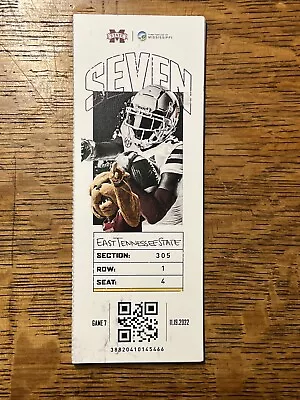 2022 ETSU Vs. Mississippi State Bulldogs Collectible Ticket Stub Mike Leach • $5.99