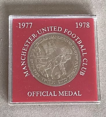 Manchester United  Football Club   Official Medal For 1977 1978 Season  Mufc • £0.99