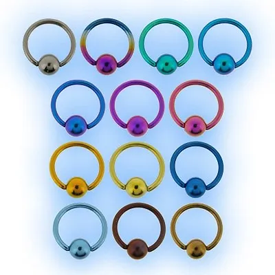 1mm Titanium BCR Grade 23 Ball Closure Ring Captive Bead CBR 18 Gauge Piercing • £2.99