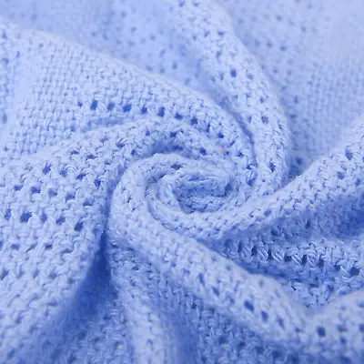 Blue Cellular Blanket King Size | Adult Cellular Blanket Cotton | Large Bed Soft • £34