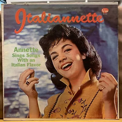 Annette Funicello Italiannette LP Buena Vista Disney OIS 1960 Mono Vinyl • $15