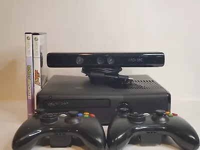 Xbox 360 With Kinect 2 Controllers 2 Games Model 1439 250GB • $79.97