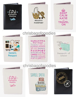 £16.50 • Buy PERSONALISED Leather Passport Cover Holder Protector Wallet Travel UK European 