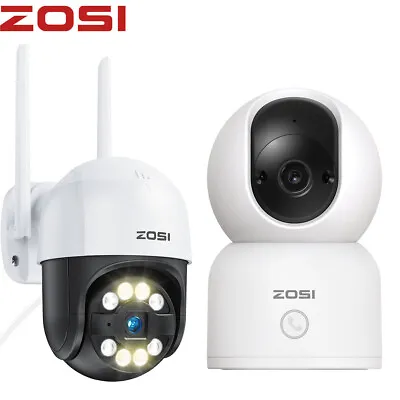 ZOSI 5MP/3MP PT WIFI Security Camera Outdoor Cloud Storage Color Night Vision • $33.99