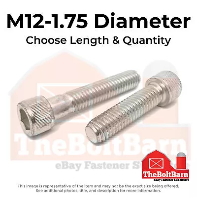 M12-1.75 Metric Stainless Coarse Socket Head Cap Screws (Choose Length & Qty) • $7.76