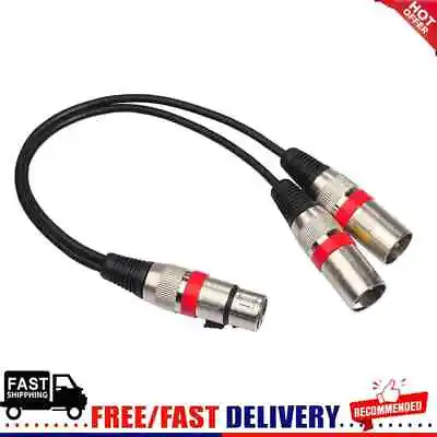 £5.39 • Buy 30cm 3Pin XLR Female To Dual 2 Male Y Splitter Mic DJ Cable Adapter Audio Cable