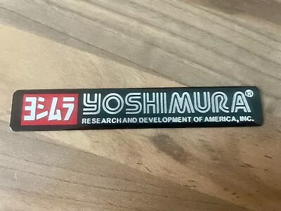 YOSHIMURA  3D Motorcycle Exhaust Alloy Badge Sticker Decal Aluminium Black • £3.50