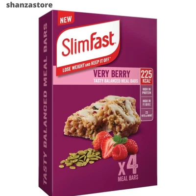 £8.99 • Buy Slimfast Meal Replacement Very Berry Bar 4 X 60g | UK Free And Fast Dispatch