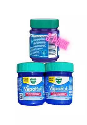 VICKS VapoRub 25ml Relieves Cough And Cold Symptoms Headache (3 Pack) • $11.99