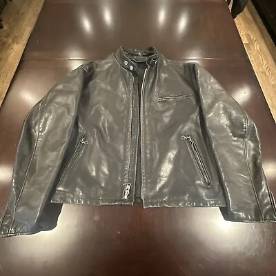 Schott NYC Model 141 Leather Jacket 46 R With Liner • $399