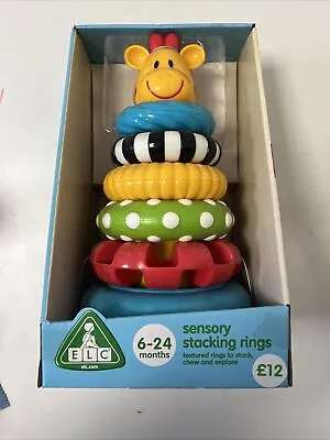 Elc Sensory Stacking Rings Baby Toy Giraffe • £12