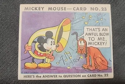 1935 Mickey Mouse Gum R89 Set Break That's An Awful Blow... #23 Type 2 GD-VG • $100