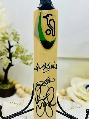 Signed Mini Kookaburra Cricket Bat-Glen McGrath-Dennis Lillee-Brett Lee • $150
