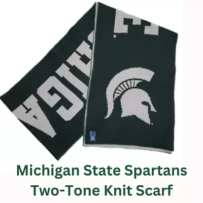Michigan State / MSU Reversible Scarf Knit Winter Neck NEW - Split Logo • $26