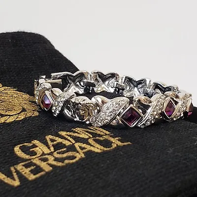 Authentic Gianni Versace - Bracelet - Purple Stone - Medusa - *(K) • $280
