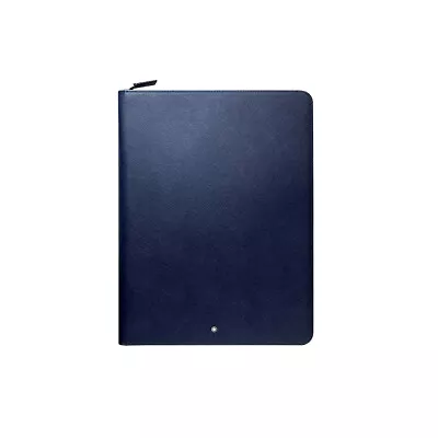 Montblanc Sartorial Large Leather Zip Indigo Notepad #116355 • $799.95