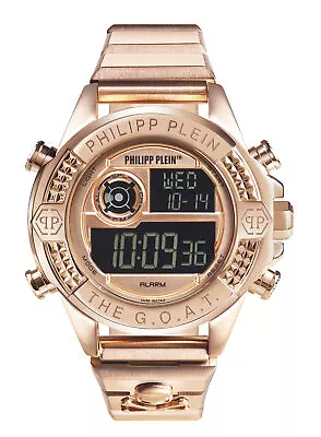 Philipp Plein Rose Gold Unisexs Digital Watch The G.o.a.t. PWFAA0421 • $119.50