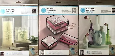 3 Martha Stewart Crafts Adhesive Silkscreens Doily Lace Ferns Antique Lace • $10