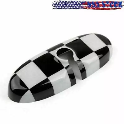 Black Checkered Pattern Rear View Mirror Cover For BMW MINI Cooper R55/R56/ R57 • $21.63