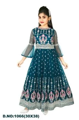 $197.79 • Buy Kids Girls Indian Designer Anarkali Muslim Gown Dress Party Wedding Doll Wear