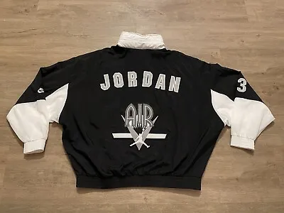 Nike Air Jordan Flight Retro Vintage 9 IX Nostalgia JACKET Black White Mens 2XL • $124.99