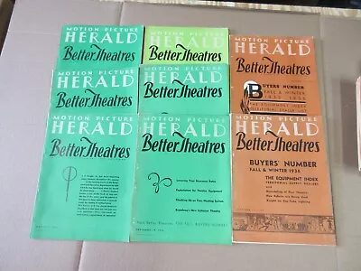 Vintage Motion Picture Herald Better Theatres Magazine Lot Of 8 Magazines    8 • $311.20