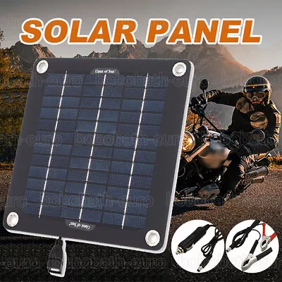 25W Solar Panel 12 Volt Trickle Battery Charger For Car Van Caravan Boat Kit UK • £13.84