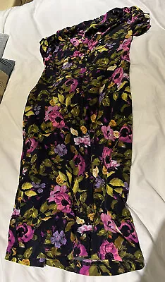 Magisculpt Size 12 Floral Print Stretch Pencil Dress • £18