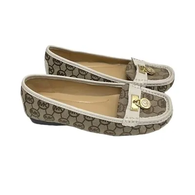 Michael Michael Kors Beige Hamilton Loafer Moccasin Flats Size 6 • $23.95