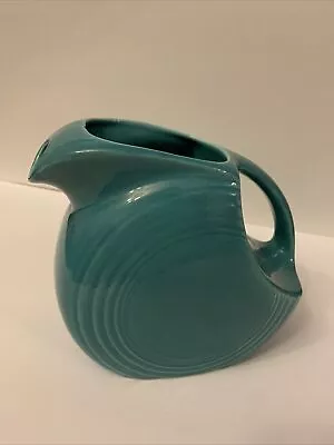 Fiesta Ware Vintage Large Original TURQUOISE Water Disc Pitcher Jug • $84.99