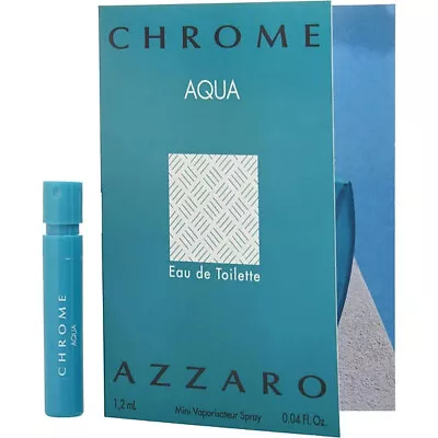 Azzaro Chrome Aqua Eau De Toilette Spray Vial SAMPLE • $6.95