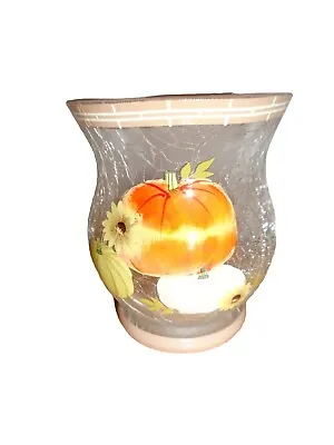 Yankee Candle PUMPKIN CRACKLE TEALIGHT/VOTIVE HOLDER  NEW U.S. AUTUMN 2022 • £13.99