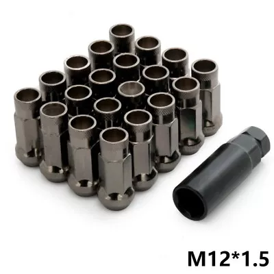 Titanium M12X1.5 20pcs Acorn Rim Extended Open End Wheel Racing Lug Nuts & Key • $25.25